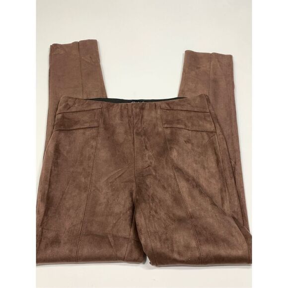 006 Stella Luce brown faux suede pull on pant size medium - Picture 1 of 7